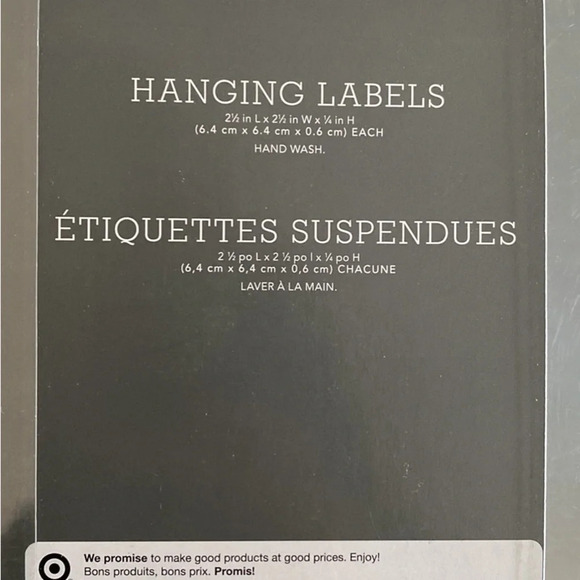 NWT Target 🎯 Hanging Labels 2.5x2.5” Square Stoneware 10 pieces organizing tags - Picture 6 of 7